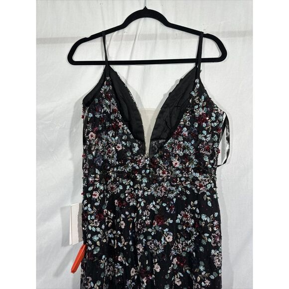 NWT‎ $798 Mac Duggal [ 12 ] 20332 Embellished Plunge Neck Sleeveless Gown J188 - Picture 13 of 15